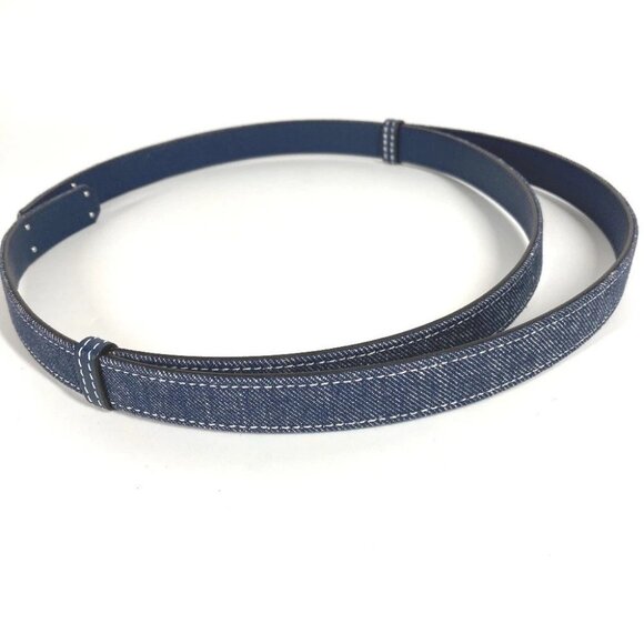 HERMES H010777UKAA Kelly Jean 18 Belt belt Denim / Leather blue Unused main image 4